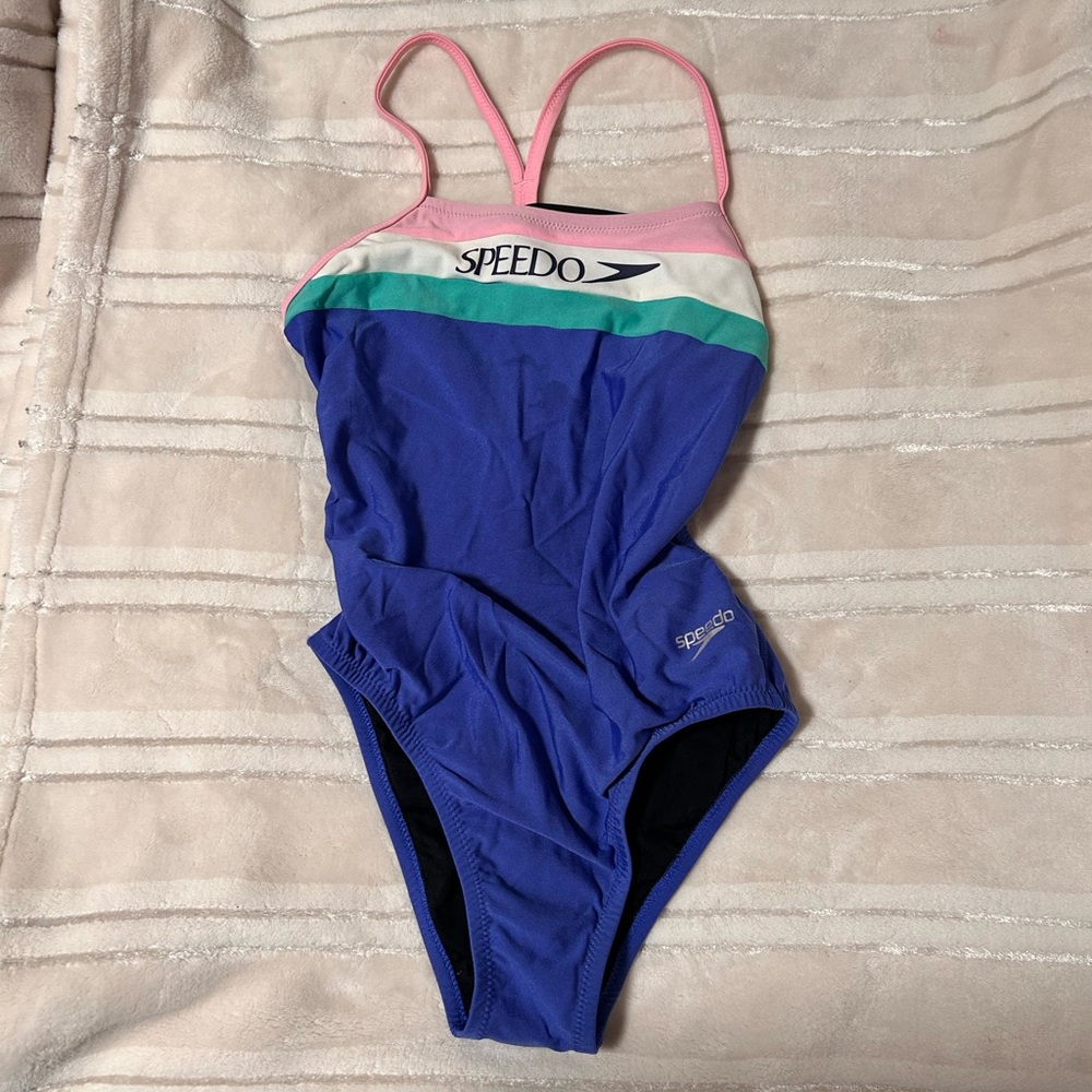 Speedo Vibe Women's Vintage Splice One Back One Piece Swimsuit
